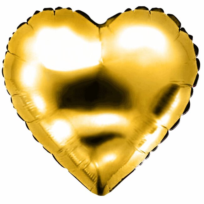 Folieballon Hart Glimmend Goud