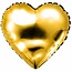 Folieballon Hart Glimmend Goud