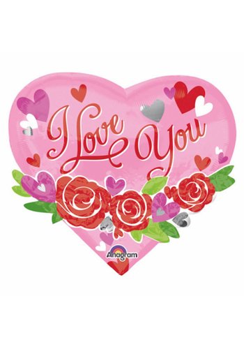 Folieballon 3D I Love You Garland - 55x50cm 