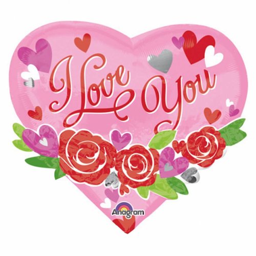 Folieballon 3D I Love You Garland - 55x50cm 