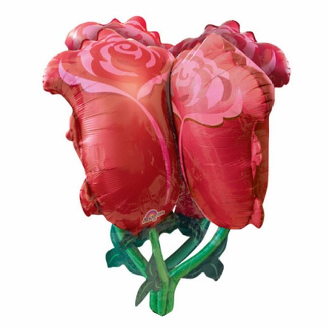 Folieballon 3D Red Roses