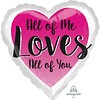 Anagram Folieballon Hart "All of Me Loves All of You"