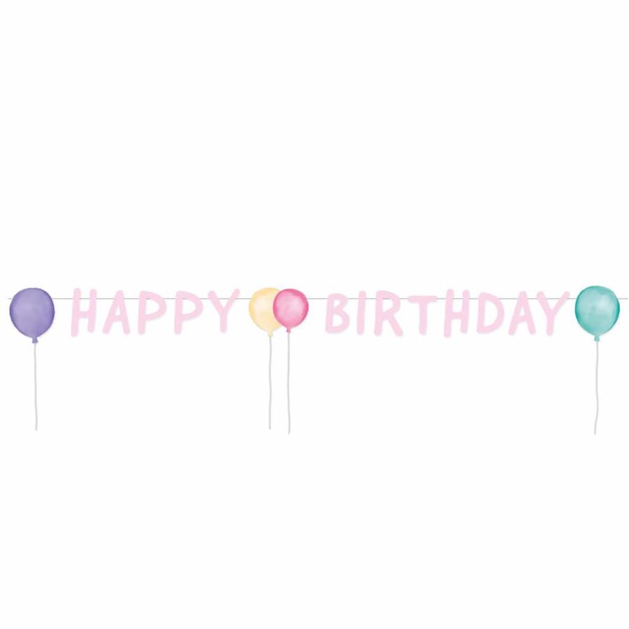 Letter Banner Happy Birthday Pastel - 1,5m-1