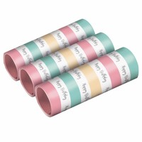 Streamers Happy Birthday Pastel - 3 st - 14mm x 4m