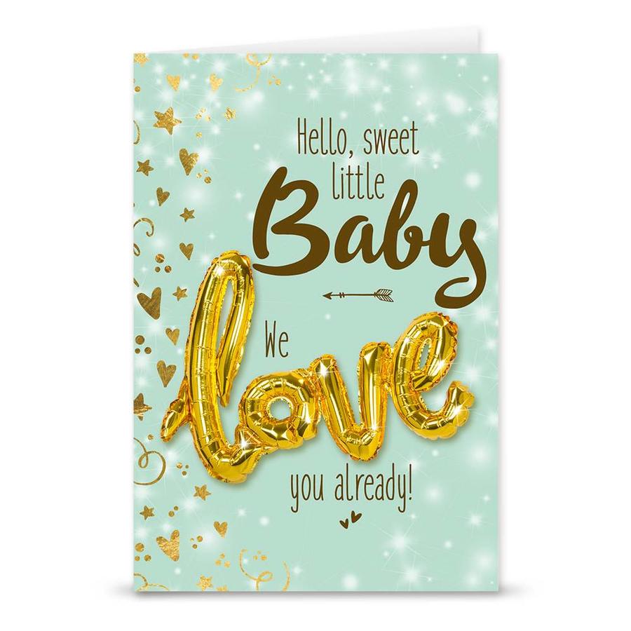 Wenskaart Love Balloon - Baby-1