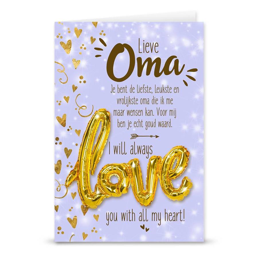 Wenskaart Love Balloon - Oma-1