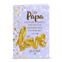 Wenskaart Love Balloon - Papa