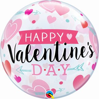 Qualatex Bubble Valentine Hearts - 55cm