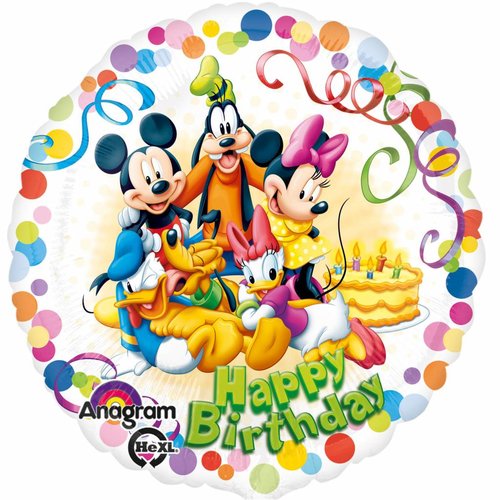 Folieballon Happy Birthday Mickey Mouse 