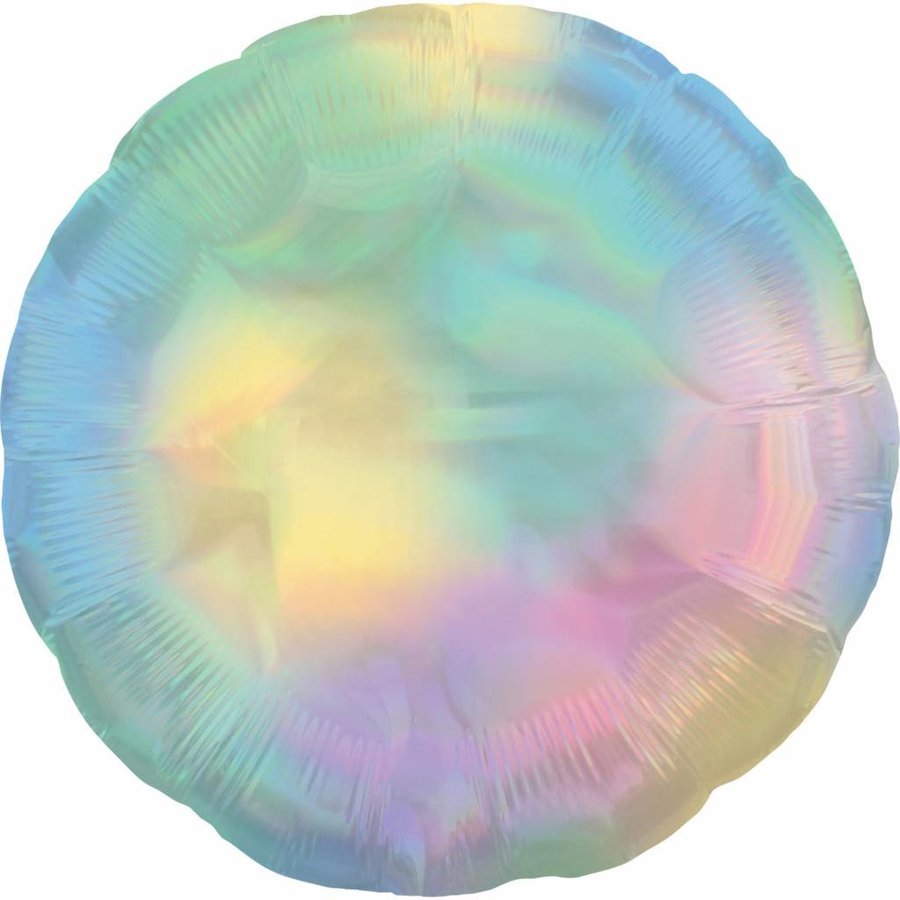 Folieballon holografische pastel regenboog cirkel-5