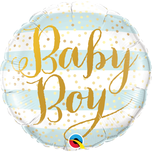 Folieballon Baby Boy Gold 