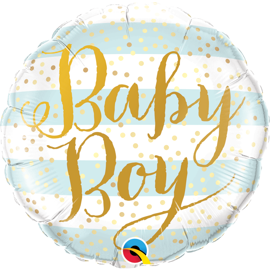 Folieballon Baby Boy Gold-1