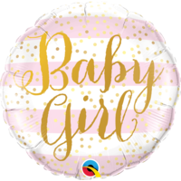 Folieballon Baby Girl Gold