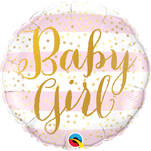 Folieballon Baby Girl Gold 