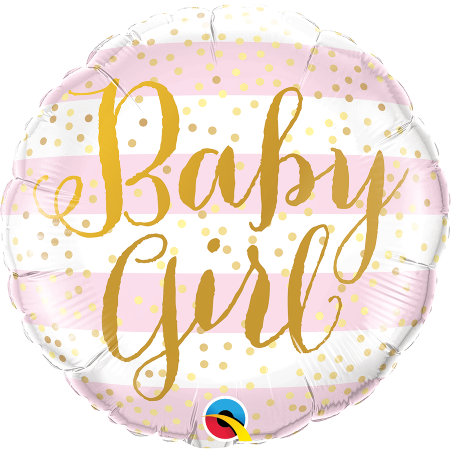 Folieballon Baby Girl Gold-1