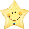 Qualatex Folieballon Smiley Face Star