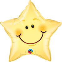 Folieballon Smiley Face Star