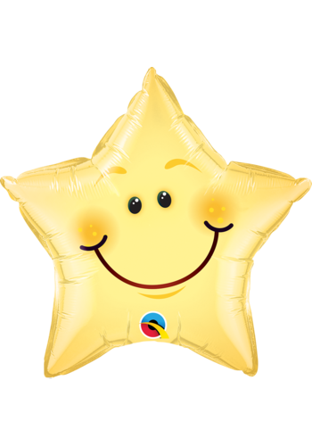 Folieballon Smiley Face Star 