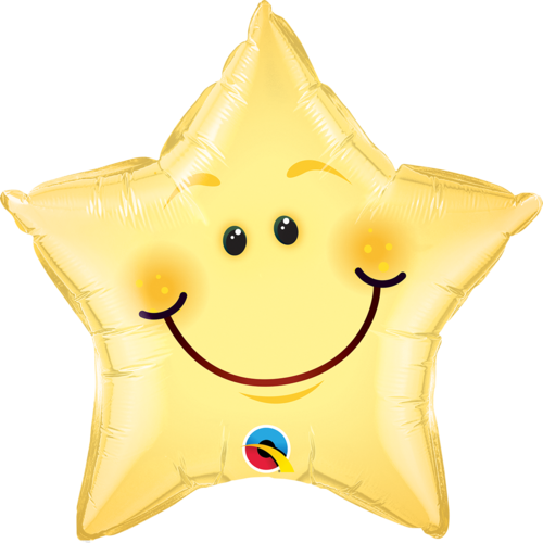 Folieballon Smiley Face Star 