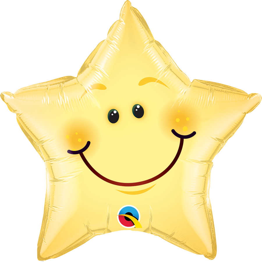 Folieballon Smiley Face Star-1