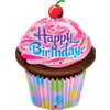 Qualatex Folieballon Happy Birthday Cupcake