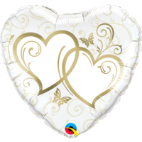 thumb-Folieballon Entwined Hearts Gold-2