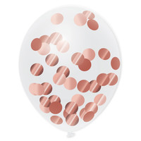 Confetti ballonnen Rosé Gold - 30cm - 5 stuks