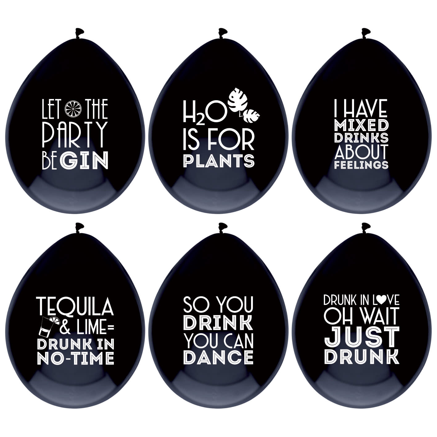 Ballonnen Drink Quotes 6 Stuks 30cm Zorg Voor Party Online Feestartikelen En Ballondecoraties
