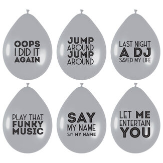 Ballonnen Song Quotes - 6 stuks - 30cm Ballonnen Song Quotes - 6 stuks - 30cm