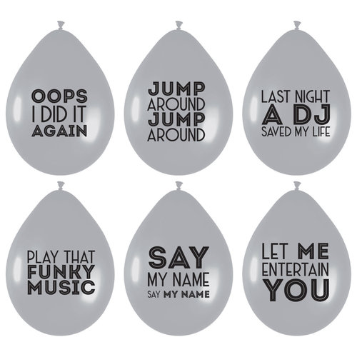 Ballonnen Song Quotes - 6 stuks - 30cm 