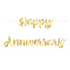 Letter banner Happy Anniversary - Goud - 1.82mtr