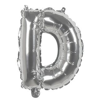 Globos Folieballon D zilver - lucht gevuld - 36 cm