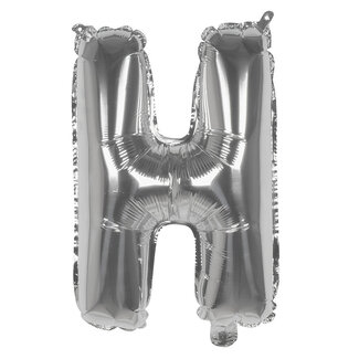 Globos Folieballon H zilver - lucht gevuld - 36 cm