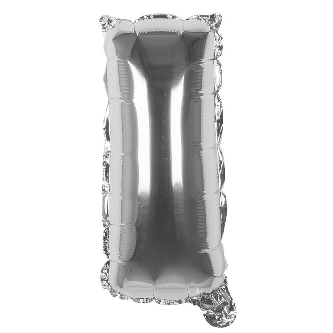Folieballon I zilver - lucht gevuld - 36 cm