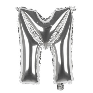 Globos Folieballon M zilver - lucht gevuld - 36 cm
