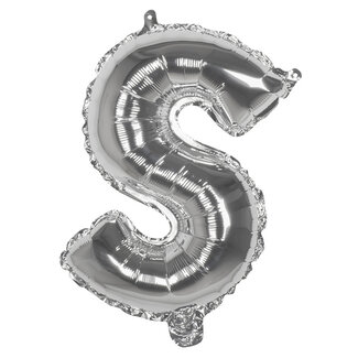Globos Folieballon S zilver - lucht gevuld - 36 cm