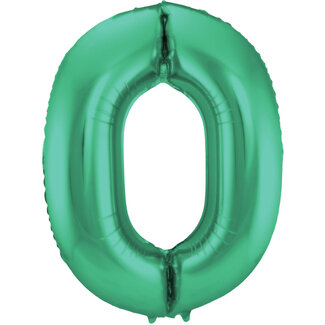 Globos Folieballon Cijfer 0 Mat Groen