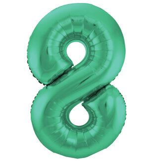 Globos Folieballon Cijfer 8 Mat Groen