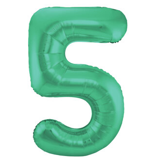 Globos Folieballon Cijfer 5 Mat Groen