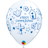 Helium Ballon First Communion - Blauw (28cm)