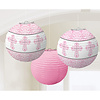 Amscan Communie Lampionnen - Roze - 3st - 24cm