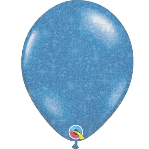 Heliumballon Blauw met Glitter - (28cm) 