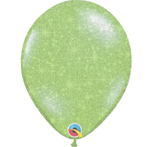 Heliumballon Lime Groen met Glitter - 11" (28cm) 