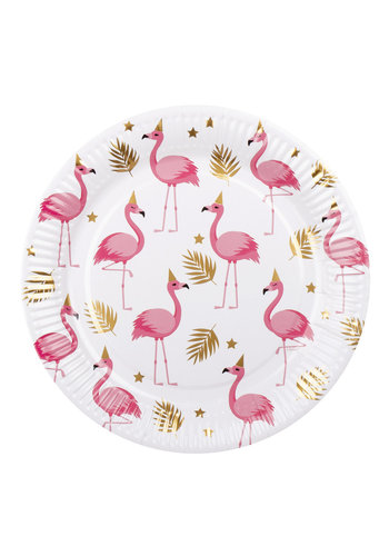 Bordjes Flamingo - 23cm - 10 stuks 