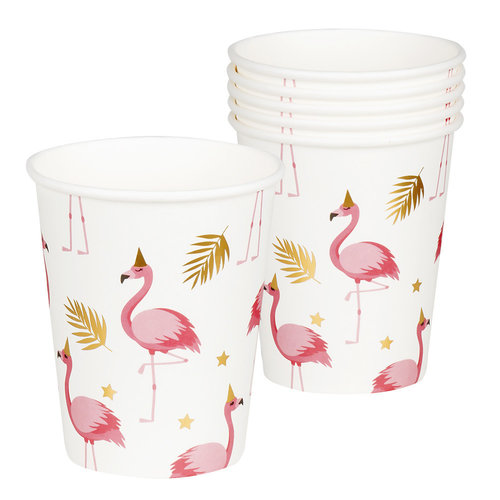 Bekertjes Flamingo - 250ml - 6 stuks 