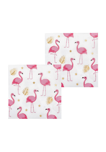Servetten Flamingo - 33x33cm - 20 stuks 