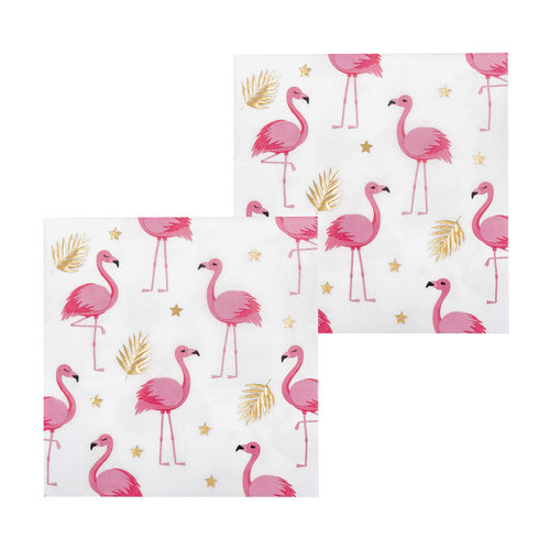 Servetten Flamingo - 33x33cm - 20 stuks 