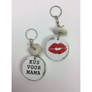 Sleutelhanger - Kus voor Mama