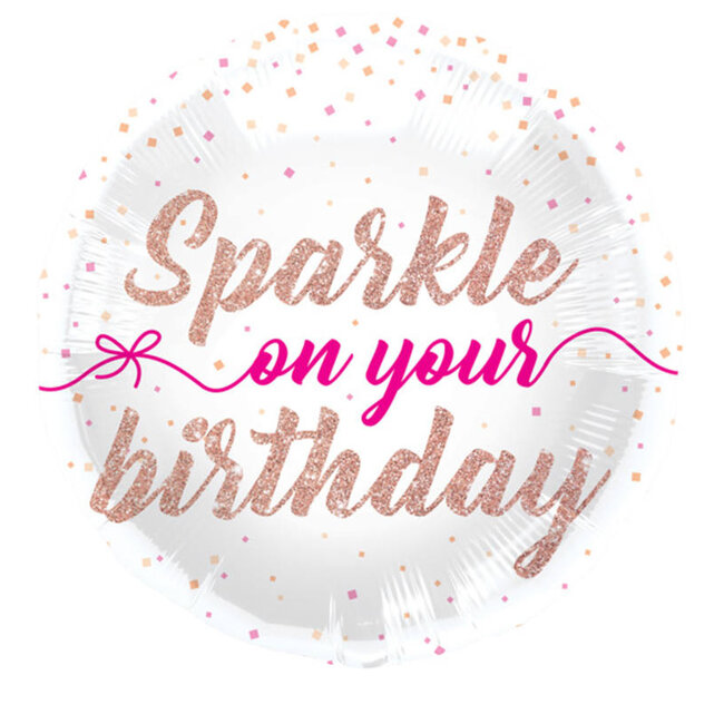Folieballon Sparkle On Your Birthday