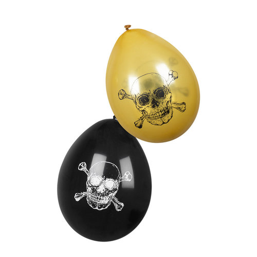 Piraten ballonnen - 6 stuks - 25cm 